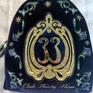Club 33  Blue Velvet Luxury Disney Loungefly Backpack Brand New with Tags 🪄